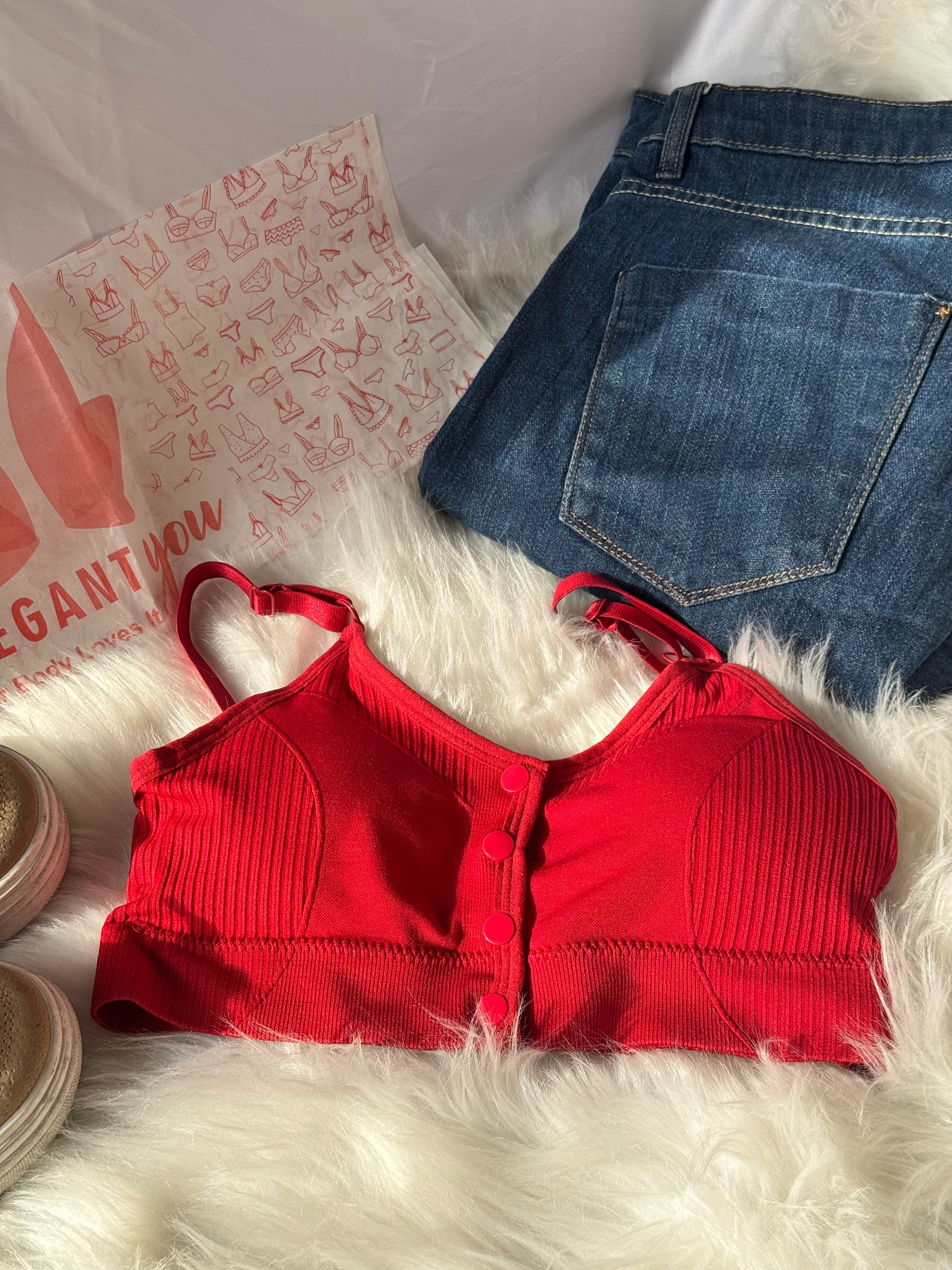 (28-44)Front Button Style Comfy Bra