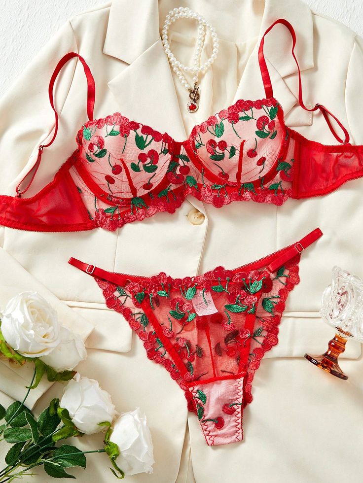 Pack of 3 Sweet Flower Floral Pushup Summer Set with pantie.