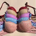 Pack of 3 VECTORIA SECERET Double Strip Half Cup Push-up Underwire Bra