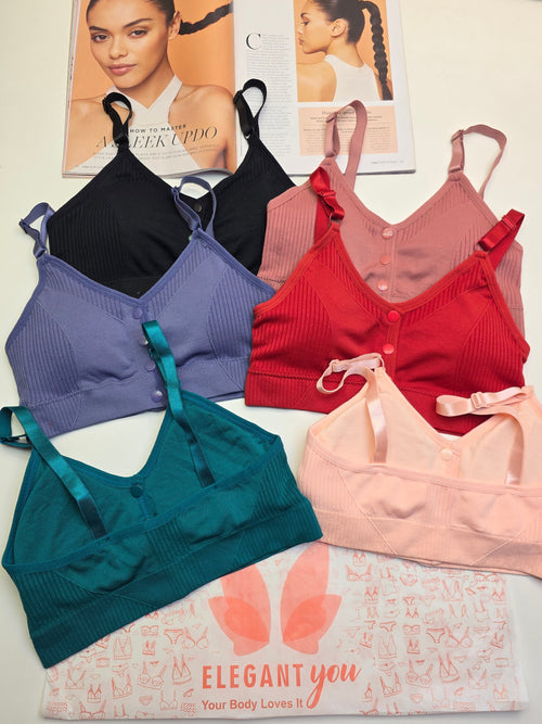 (28-44)Front Button Style Comfy Bra