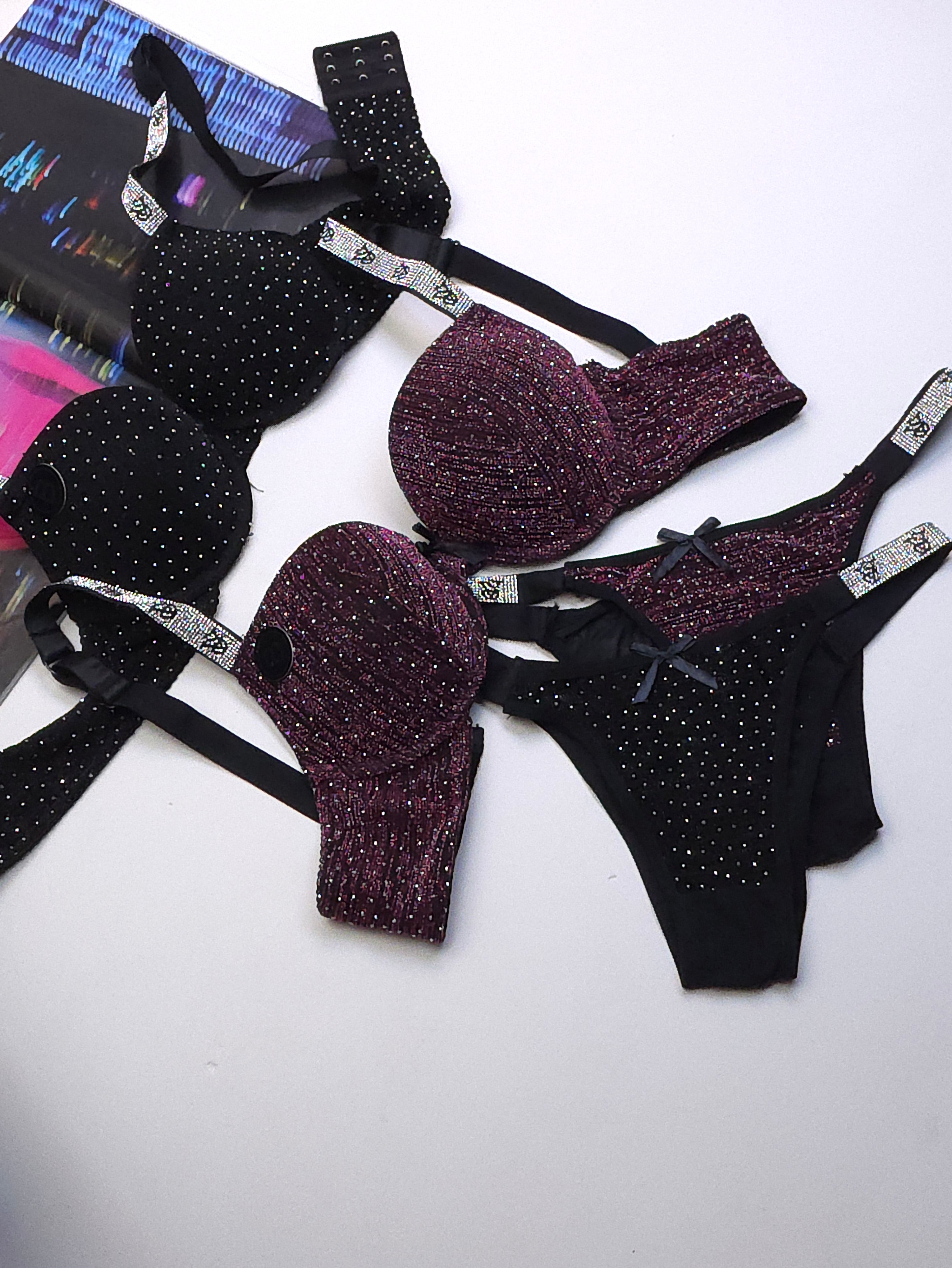 (34-40)b Moonlight Padded Pushup Bra Panty Set (027)