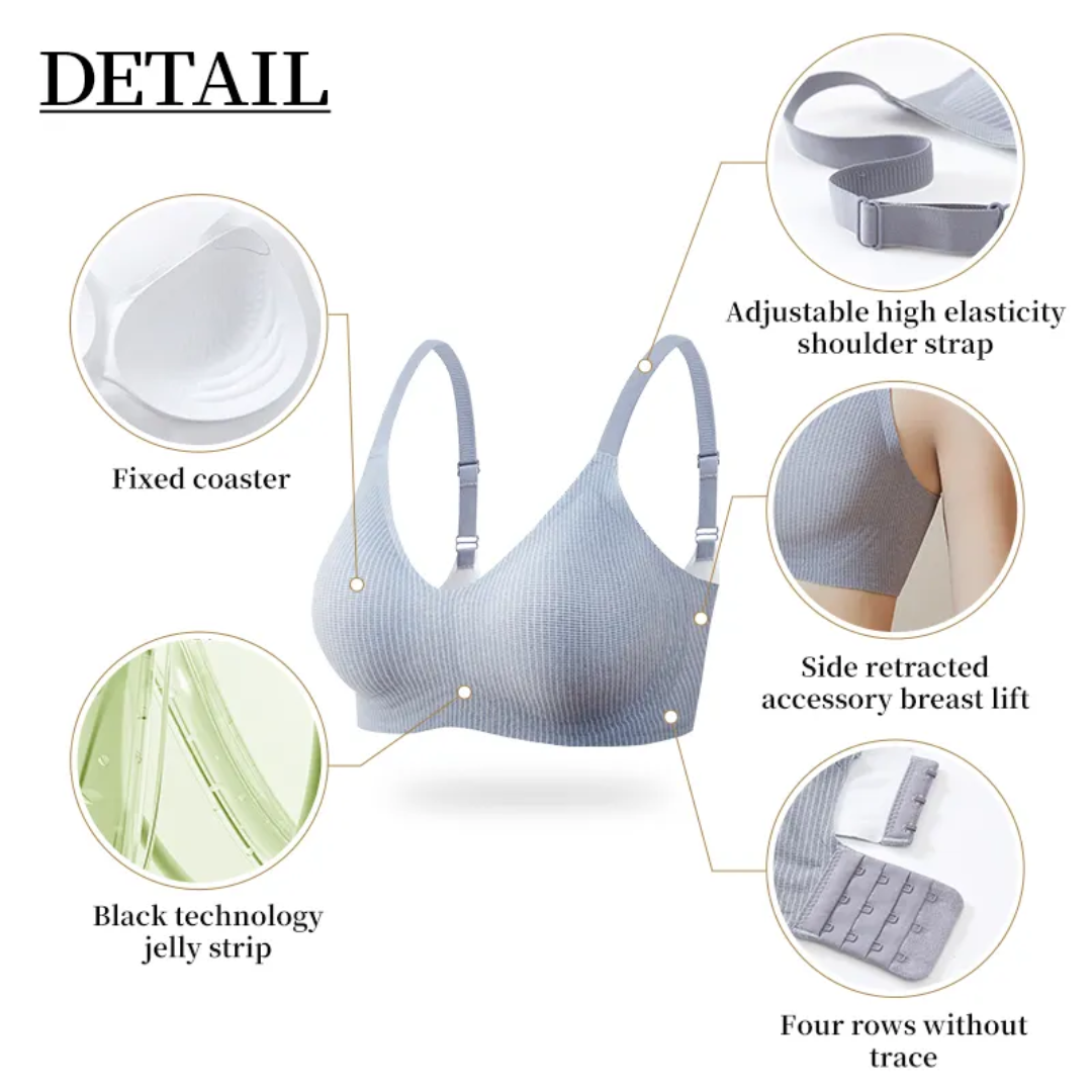 (32-38)b Seamless No Rash Comfort Jelly Bra